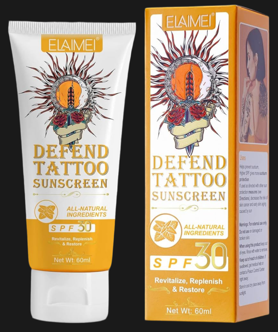 Crème solaire spécial tatouage